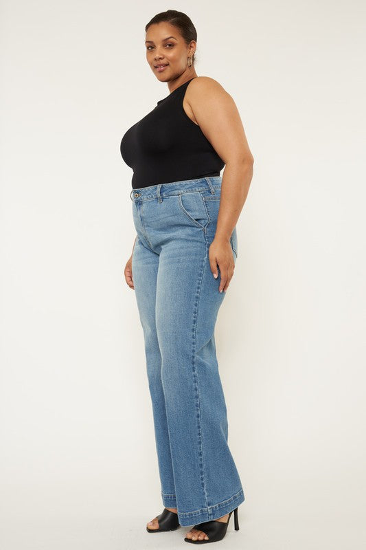 High Rise Trouser Wide Leg Jeans