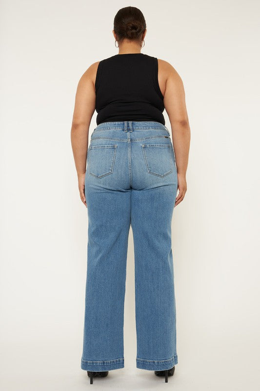 High Rise Trouser Wide Leg Jeans