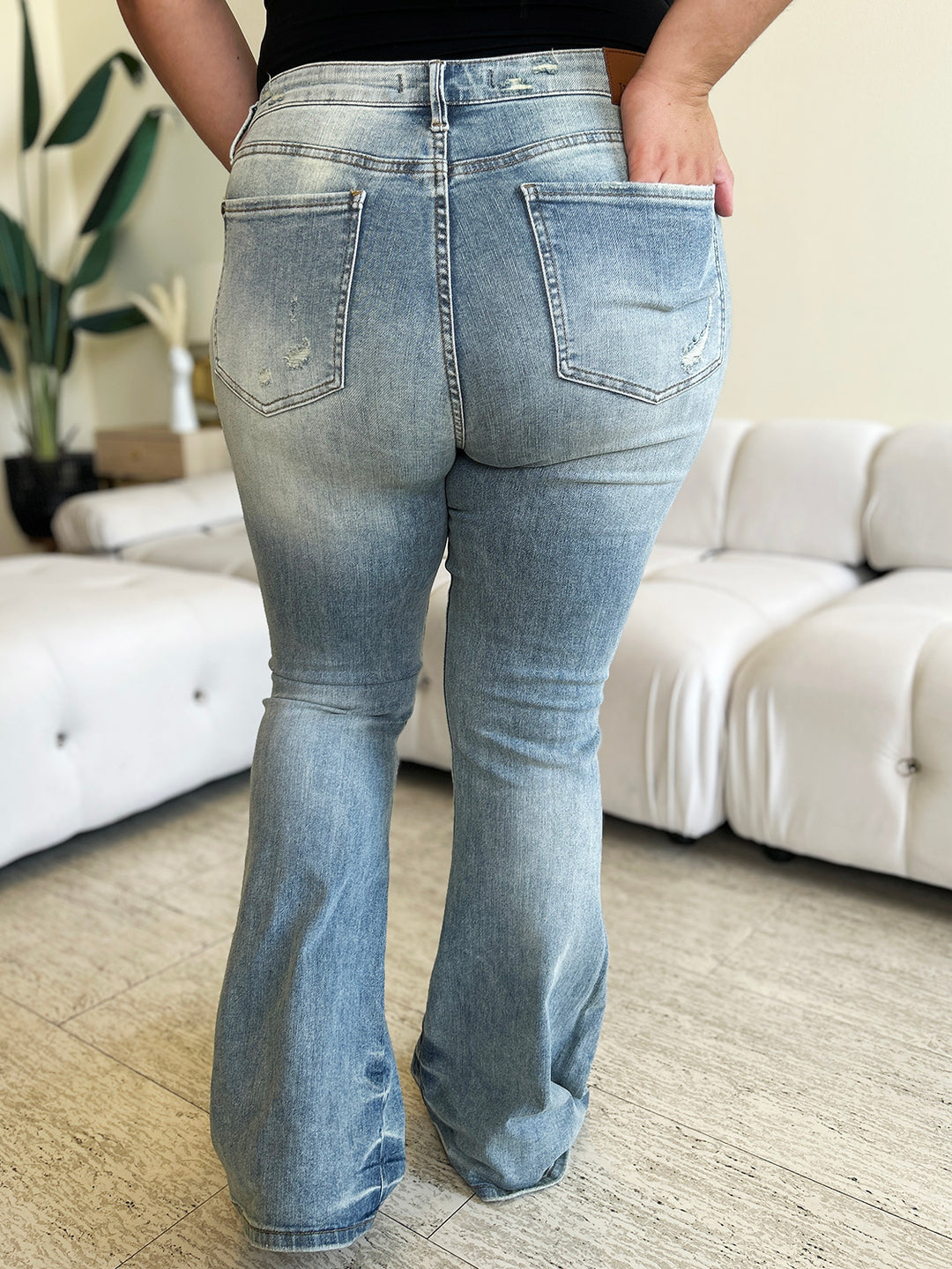 Judy Blue  Mid Rise Flare Jeans